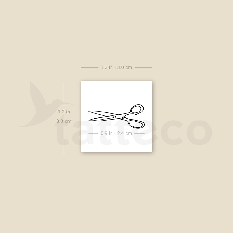 Scissors Temporary Tattoo - Set of 3