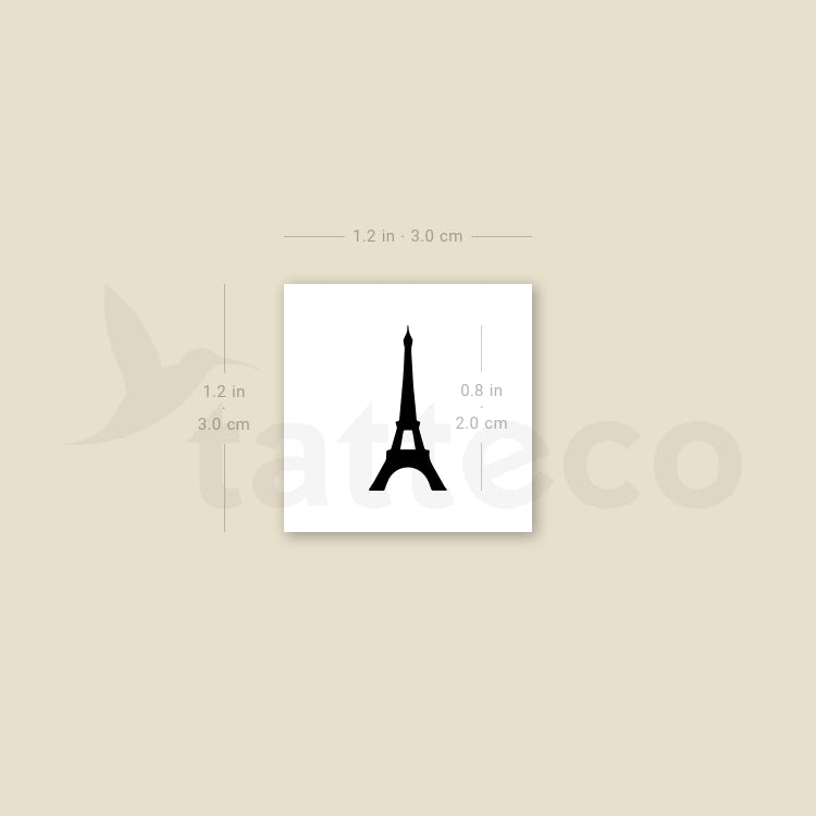 Eiffel Tower Temporary Tattoo - Set of 3