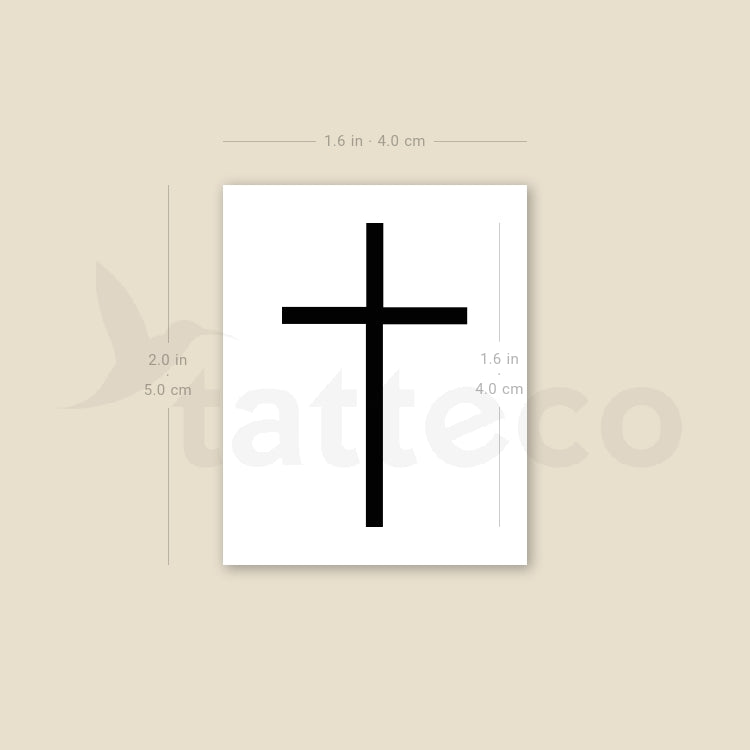 Tatuaje temporal de cruz