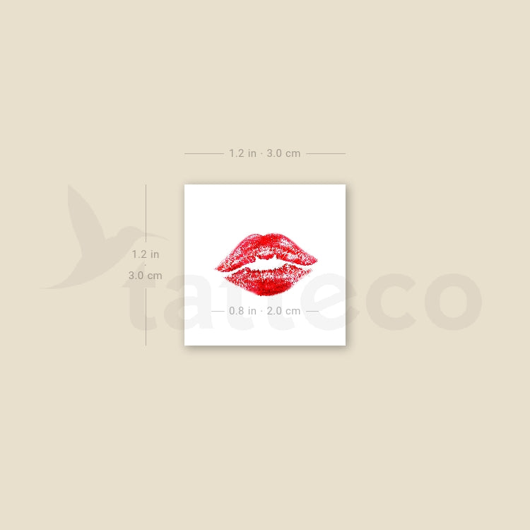 Little Kiss Mark Temporary Tattoo for Weddings - Set of 100