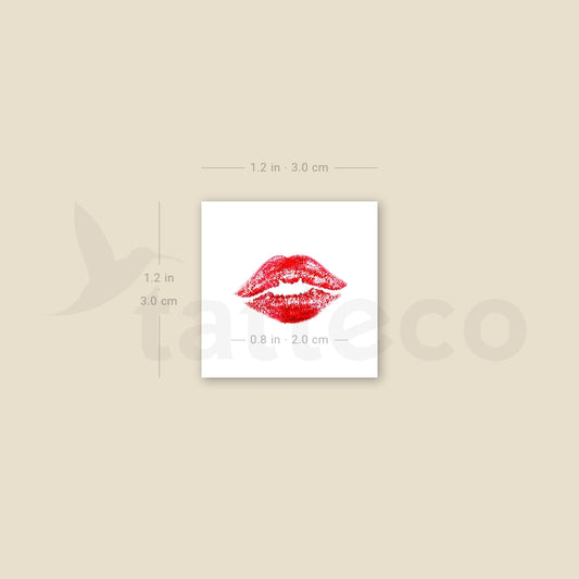 Tatuaje temporal de beso pequeño para bodas (juego de 100)