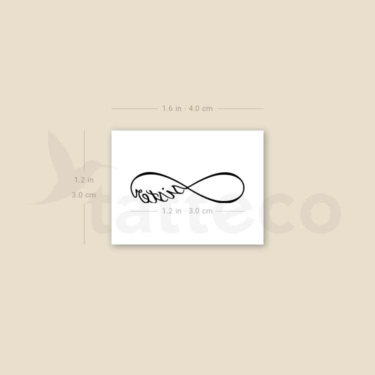 Infinity Sister Temporary Tattoo - Set of 3