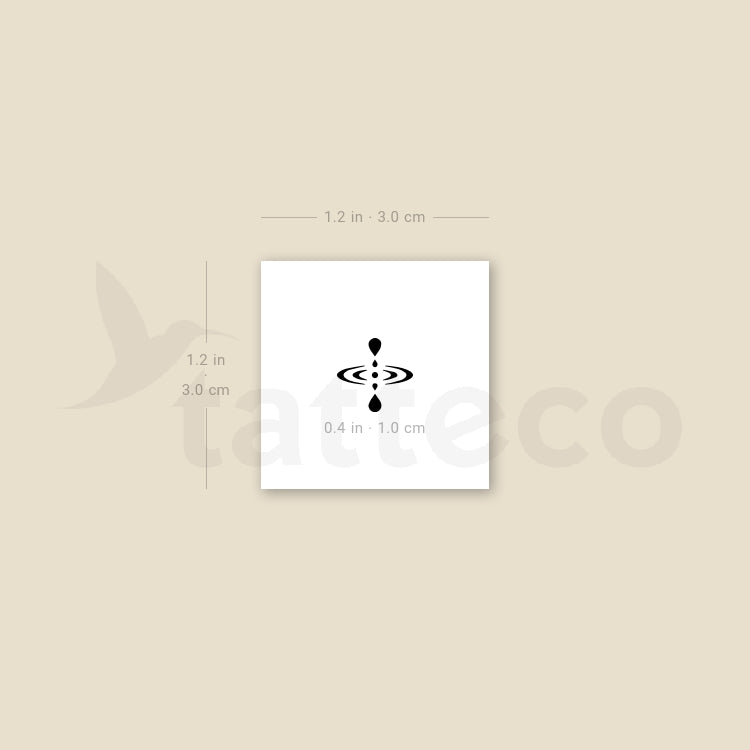 Small Mindfulness Symbol Temporary Tattoo - Set of 3