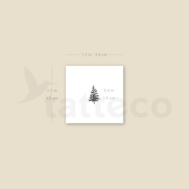 Tiny Pine Tree Temporary Tattoo - Set of 3
