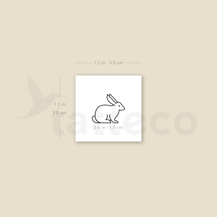 Rabbit Temporary Tattoo - Set of 3