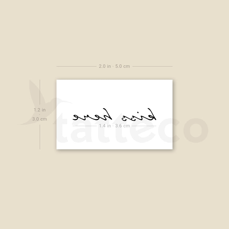 Kiss Here Temporary Tattoo - Set of 3