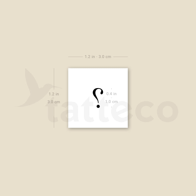 Question Mark Temporary Tattoo - Set of 3