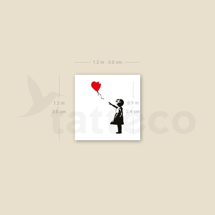Little Banksy's Balloon Girl Temporary Tattoo - Set of 3
