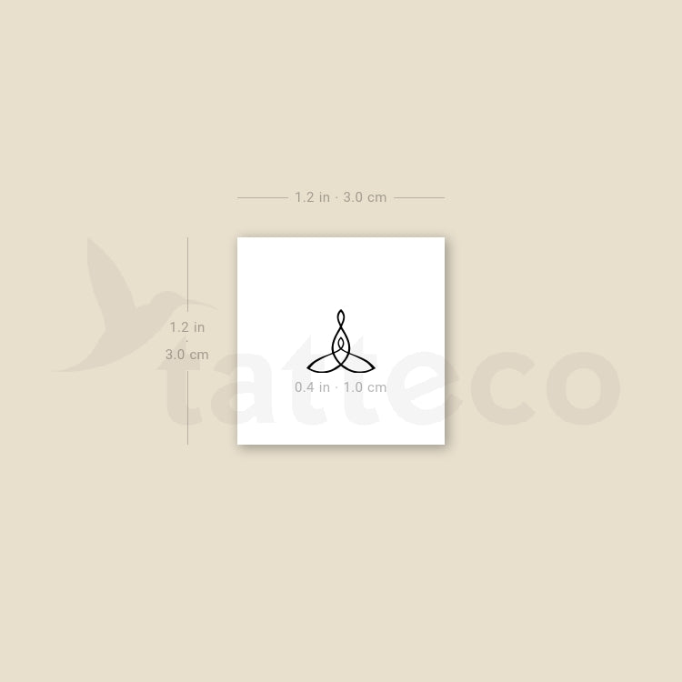 Tiny Mother Child Symbol Temporary Tattoo - Set of 3
