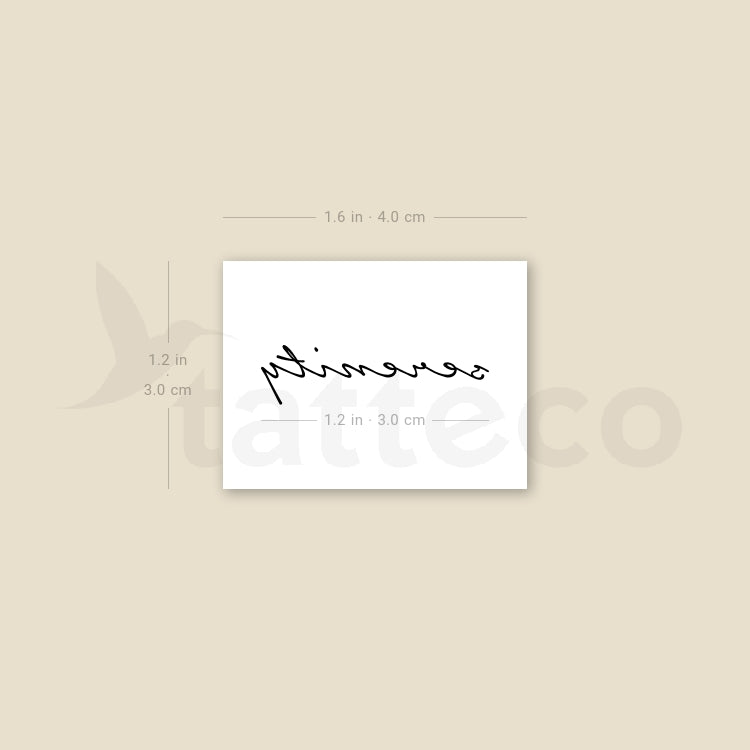 Serenity Temporary Tattoo - Set of 3