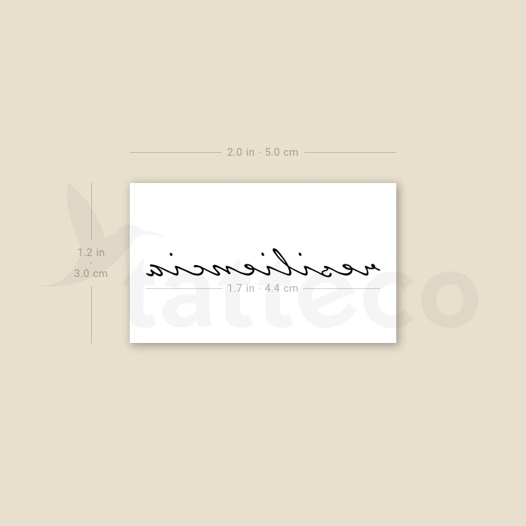 Tatuaje temporal Resiliencia - Juego de 3
