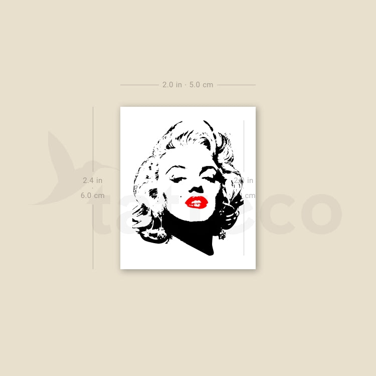 Marilyn Monroe Temporary Tattoo - Set of 3