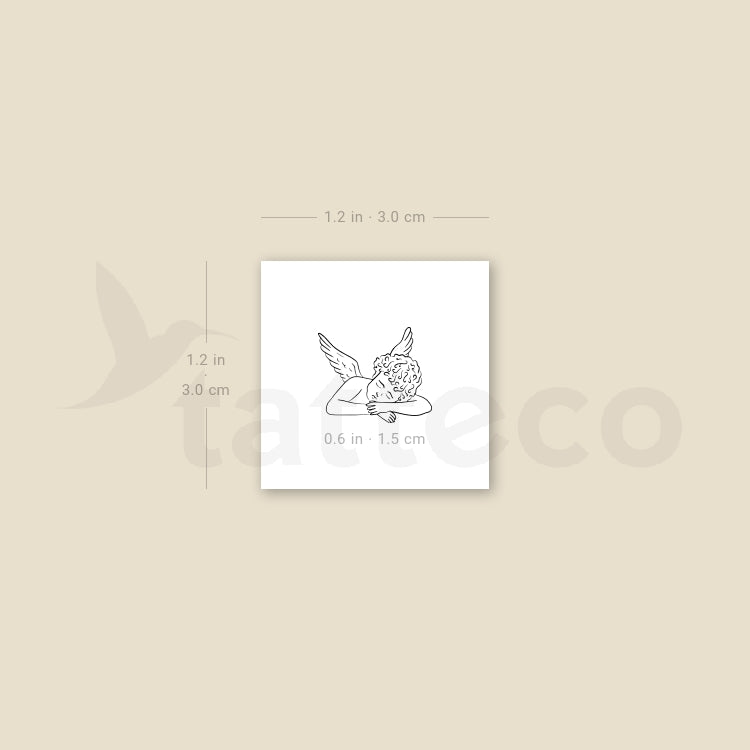 Sleeping Cherub Temporary Tattoo - Set of 3