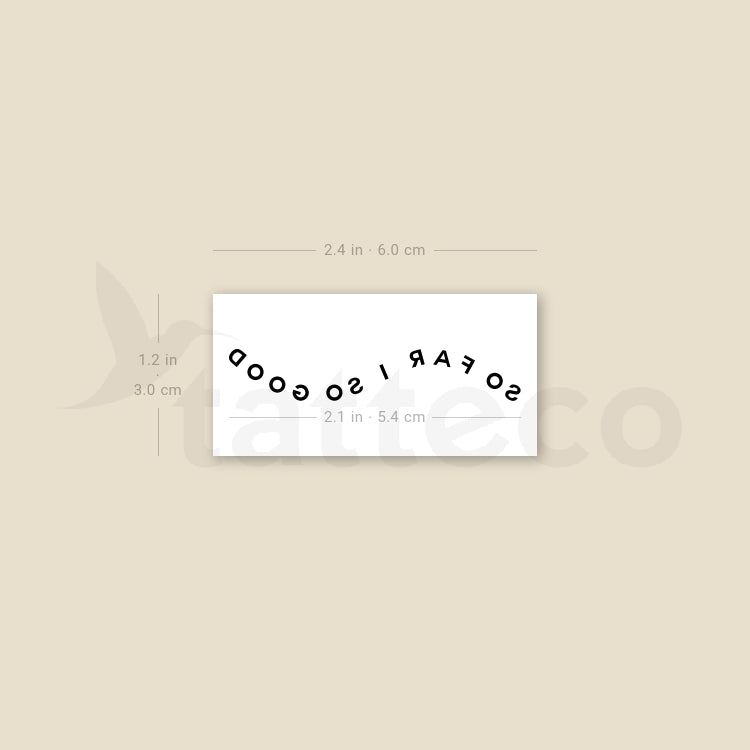 So Far So Good Temporary Tattoo - Set of 3