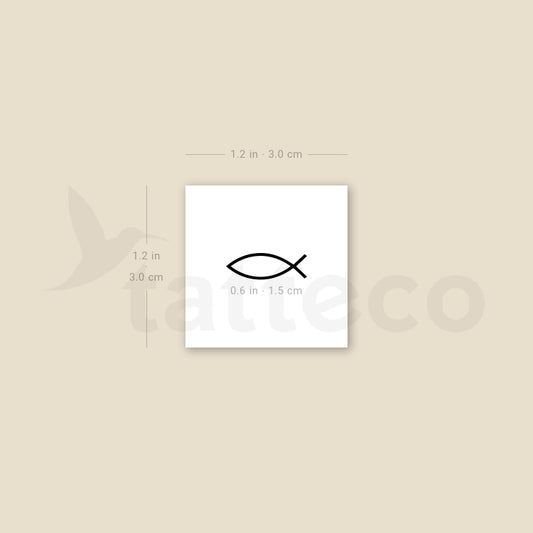 Jesus Fish Temporary Tattoo - Set of 3