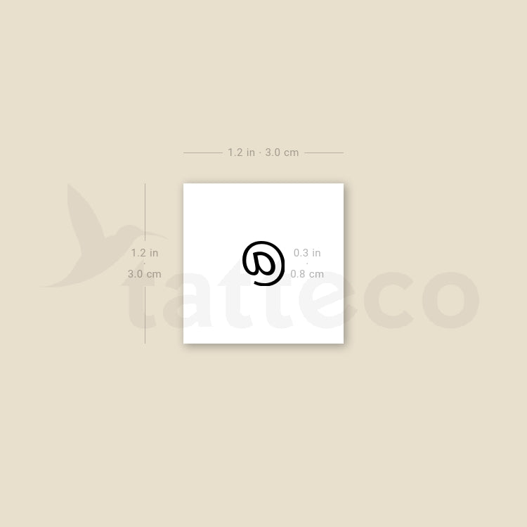 At Sign Temporary Tattoo - Set of 3