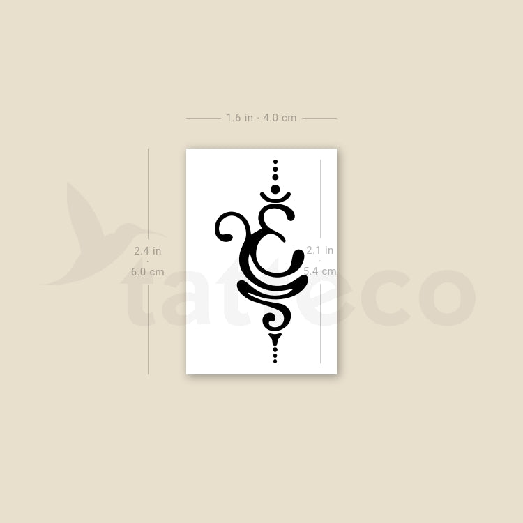 Om Symbol Temporary Tattoo - Set of 3
