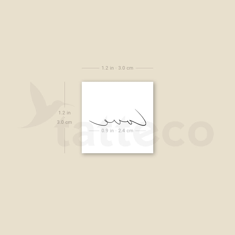 Handwritten Love Temporary Tattoo - Set of 3