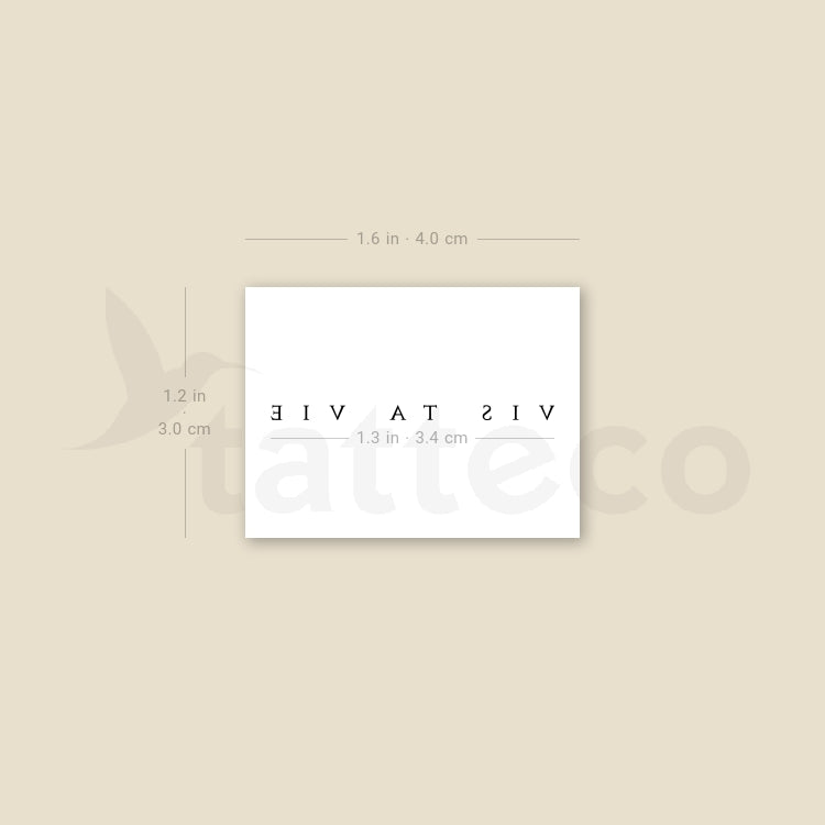 Uppercase Vis Ta Vie Temporary Tattoo - Set of 3