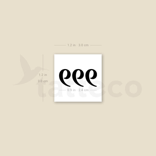 999 Angel Number Temporary Tattoo - Set of 3