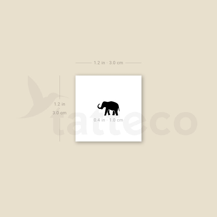 Little Lucky Elephant Temporary Tattoo - Set of 3