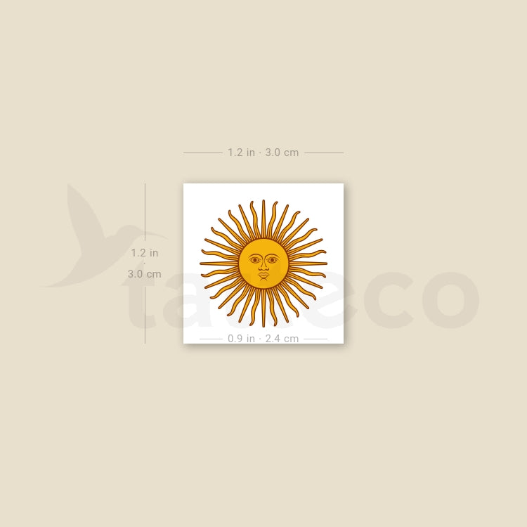 Sun of May Temporary Tattoo - Set of 3