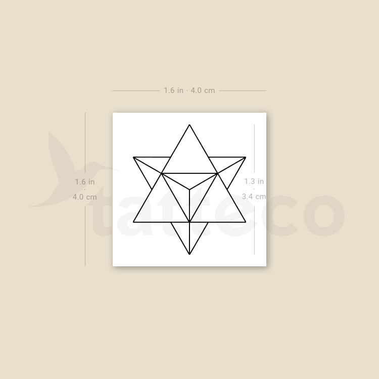 Merkaba Temporary Tattoo - Set of 3
