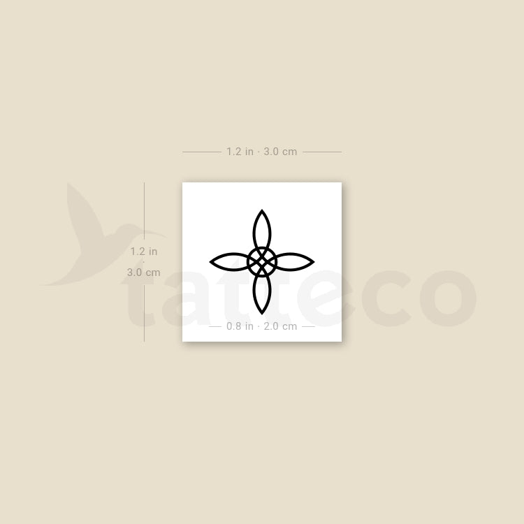 Small Witch's Knot Temporary Tattoo - Set of 3
