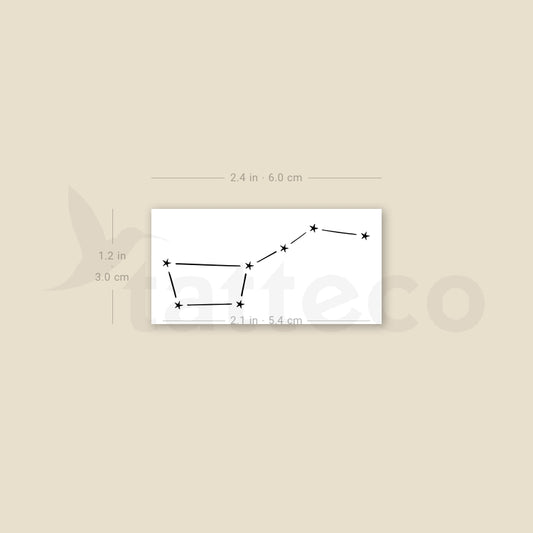Big Dipper Constellation Temporary Tattoo - Set of 3