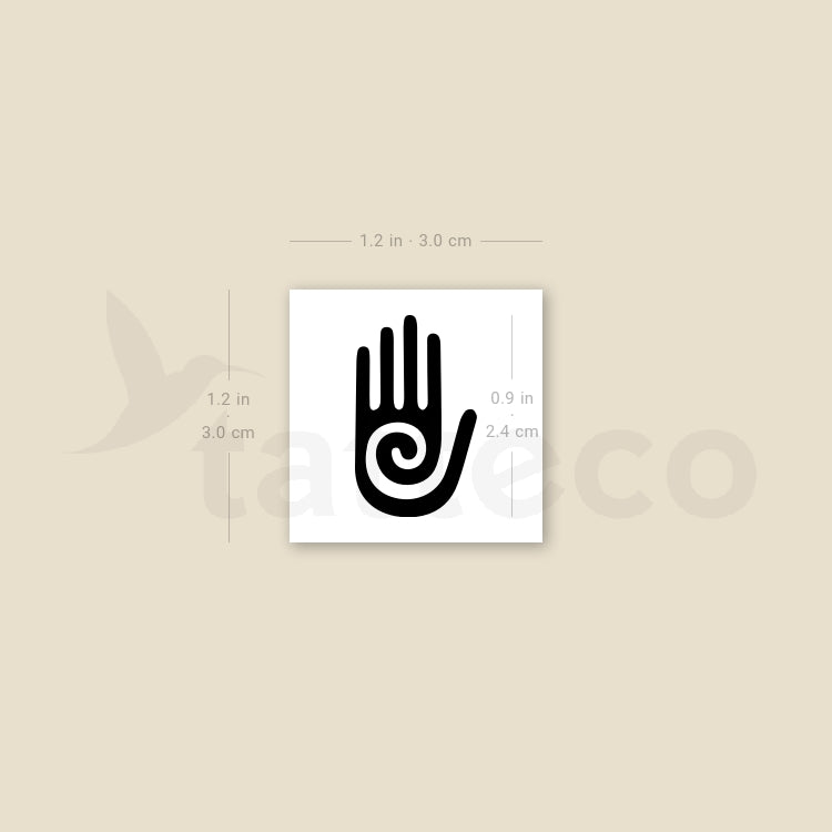 Hopi Healing Hand Temporary Tattoo - Set of 3