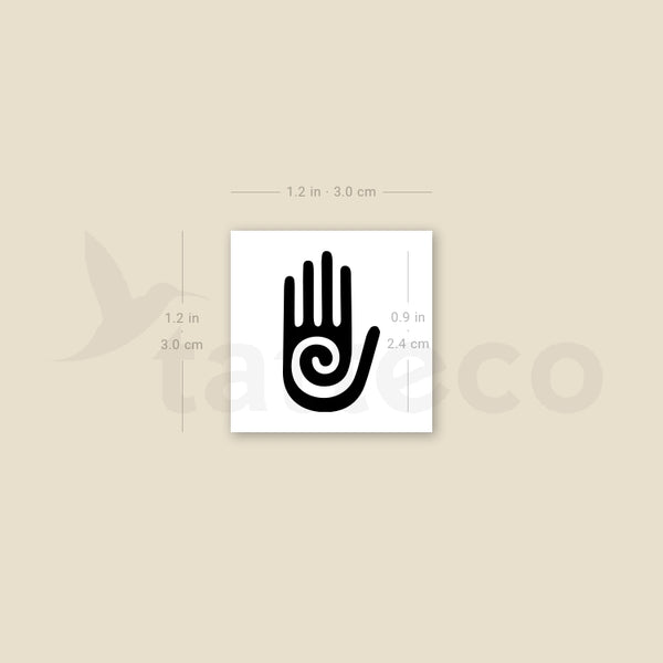 Hopi Healing Hand Temporary Tattoo - Set of 3