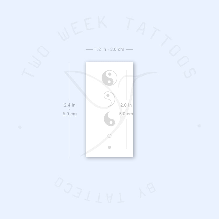 Yin Yang Deconstruction Semi-Permanent Tattoo - Set of 2