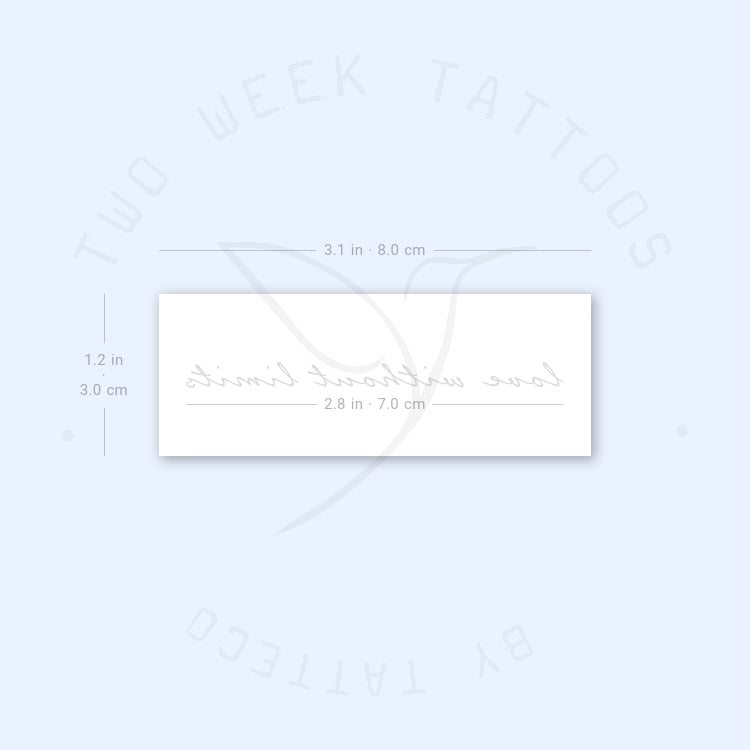 Love Without Limits Semi-Permanent Tattoo - Set of 2