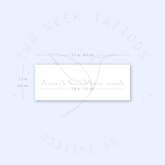 Love Without Limits Semi-Permanent Tattoo - Set of 2