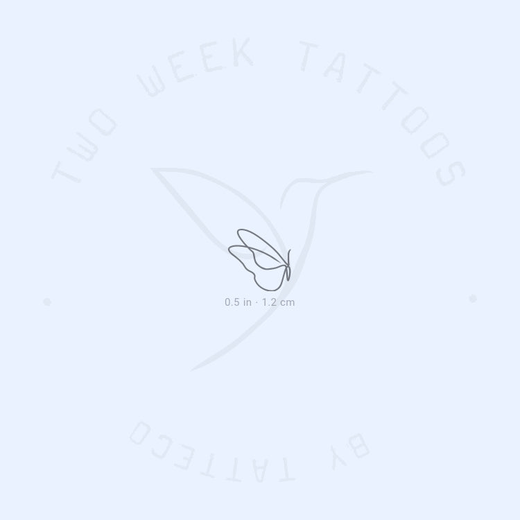 Single Line Butterfly Semi-Permanent Tattoo - Set of 2