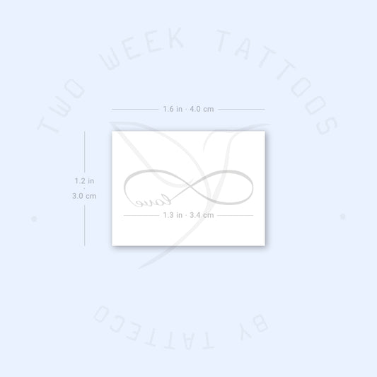 Fine Line Infinity Love Semi-Permanent Tattoo - Set of 2