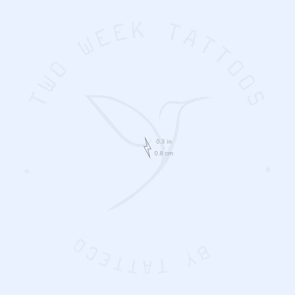 Tiny Thunderbolt Outline Semi-Permanent Tattoo - Set of 2