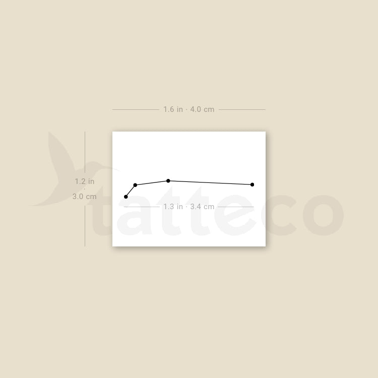 Small Aries Constellation Temporary Tattoo - Set of 3