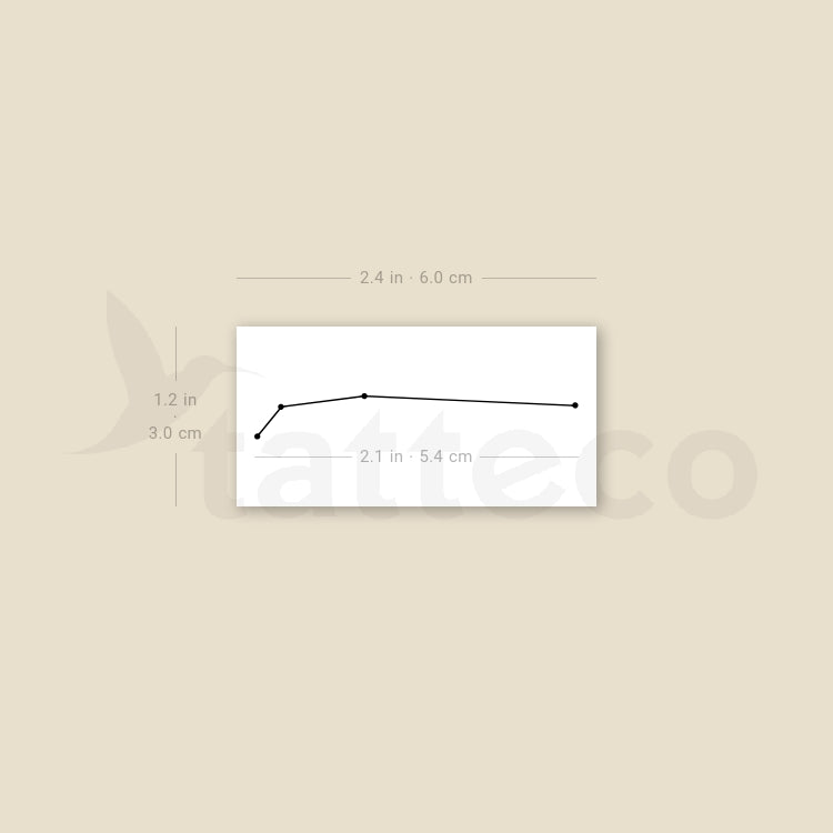 Aries Constellation Temporary Tattoo - Set of 3