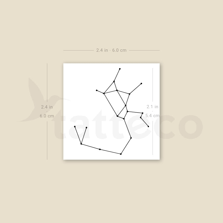 Sagittarius Constellation Temporary Tattoo - Set of 3