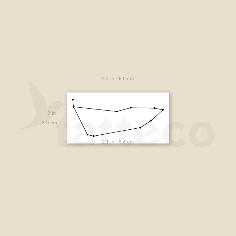 Capricornus Constellation Temporary Tattoo - Set of 3