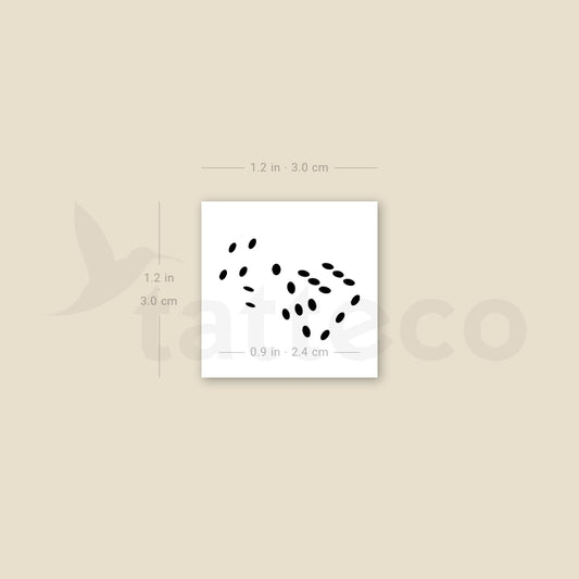 Minimalist Dice Pair Temporary Tattoo - Set of 3