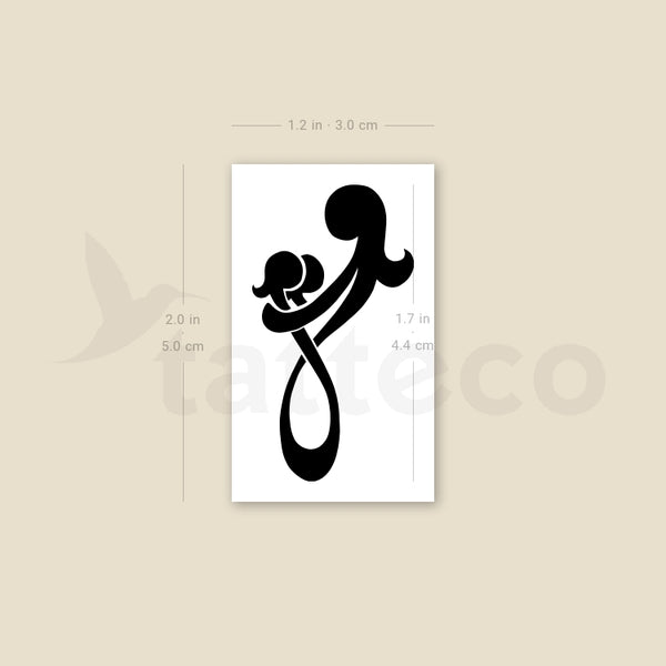 Mother And Daughters Symbol Temporary Tattoo - Set of 3