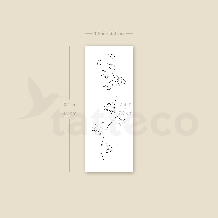 Lily Of The Valley Temporary Tattoo - Set of 3
