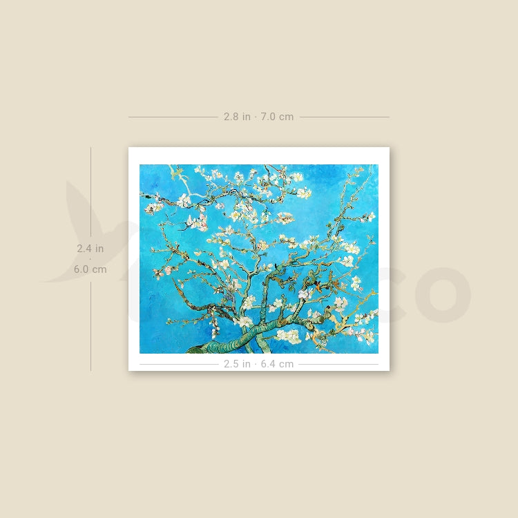Almond Blossoms Temporary Tattoo - Set of 3