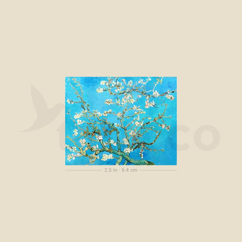 Almond Blossoms Temporary Tattoo - Set of 3