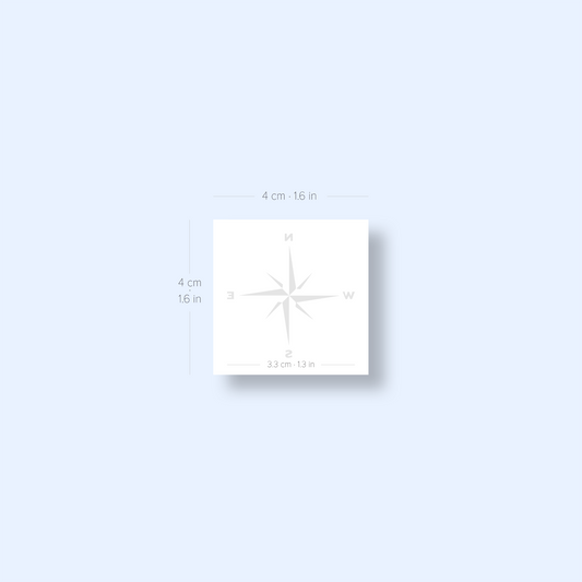Compass Rose 2-Week Temporary Tattoo - Set of 2