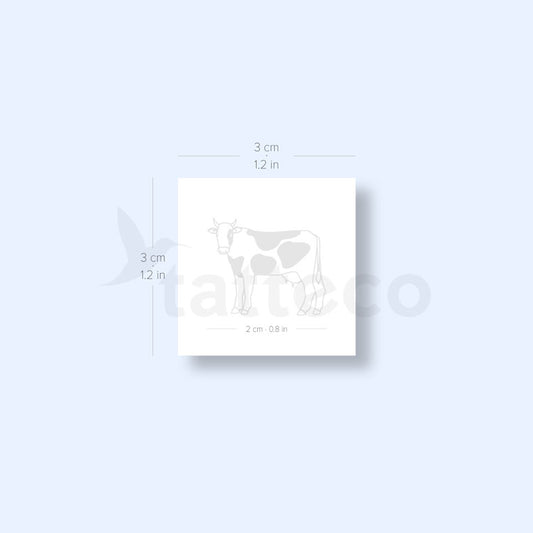 Tatuaje semipermanente de vaca - Juego de 2