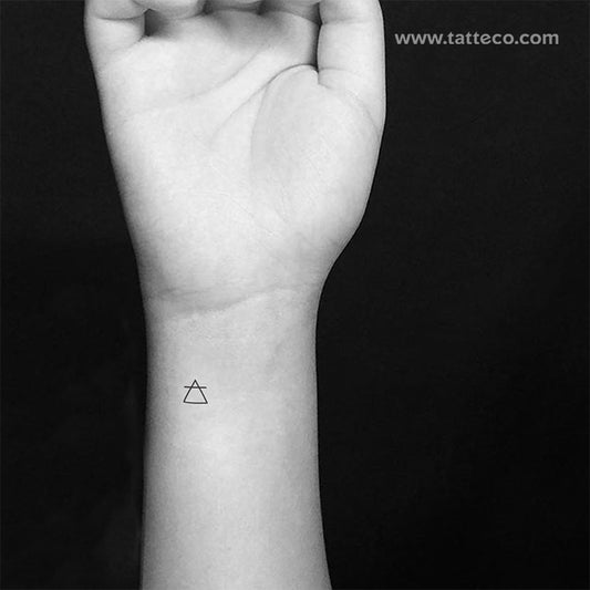Tiny Air Alchemical Symbol Temporary Tattoo - Set of 3