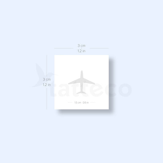 Small Airplane 2-Week Temporary Tattoo - Set of 2